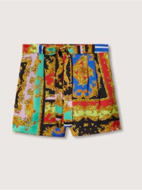 Mango Pants - Mango Baroque Printed Flowy Shorts